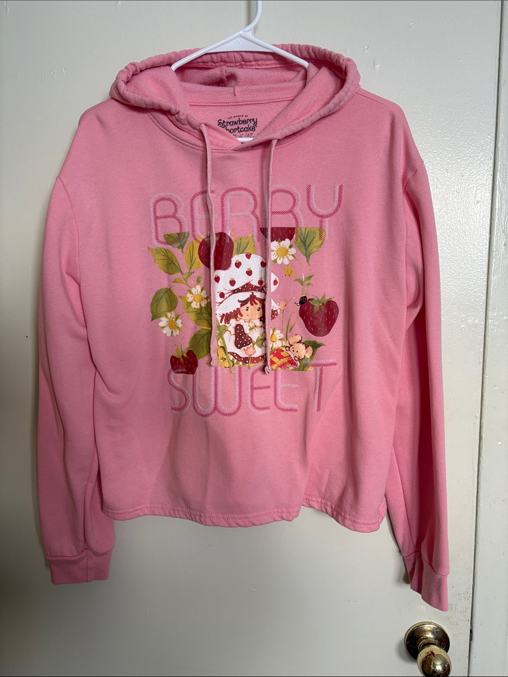 Freeze Pink Strawberry Graphic Hoodie Sweater